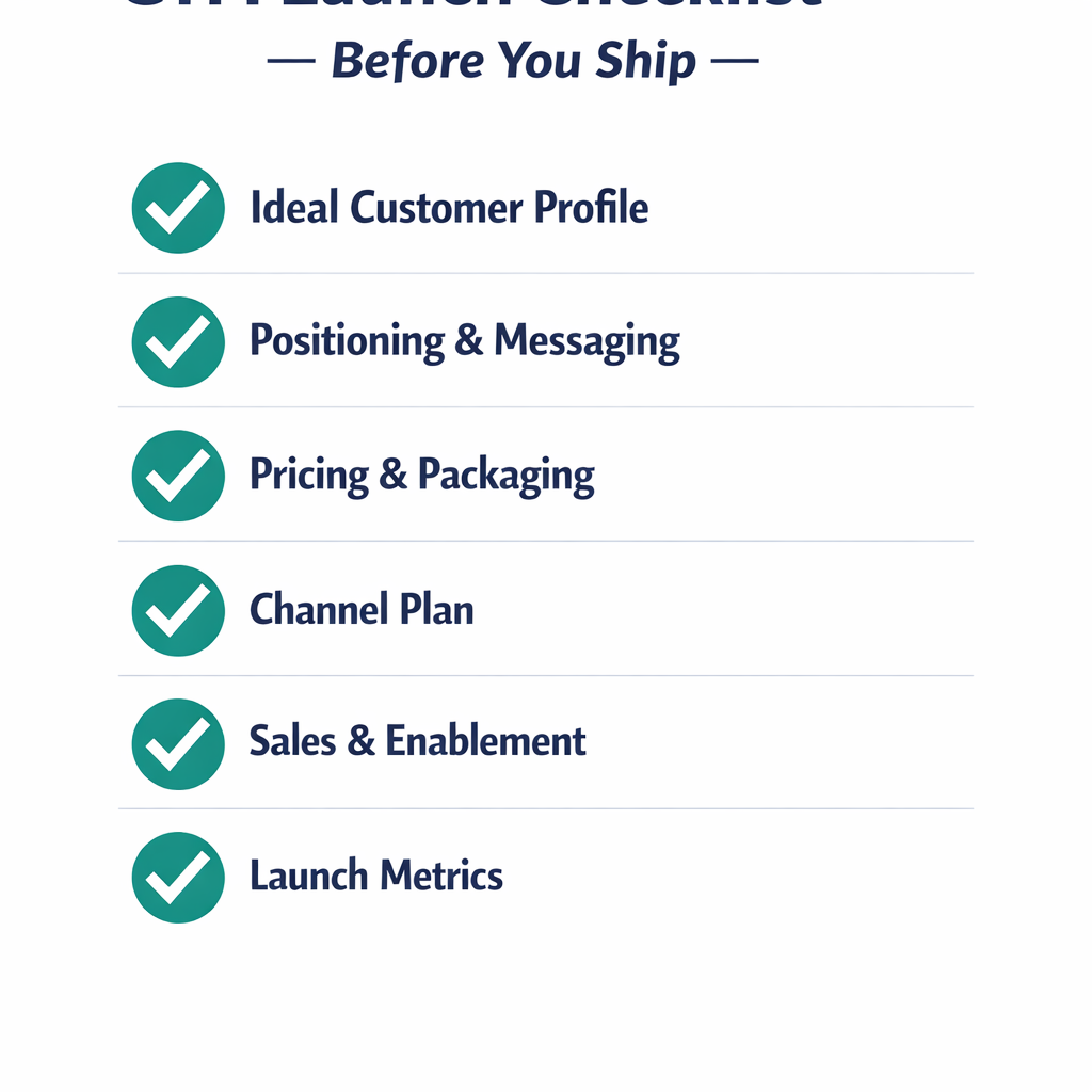 GTM Checklist Before Launching Any Product